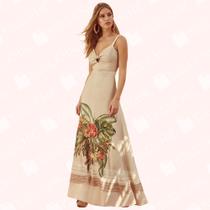 Vestido Longo Estampa Flores - Moda Casual Chic Vestido Longo Estampa Flores - Moda Casual Chic