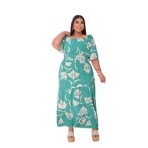 Vestido Longo Estampado C/manga 3/4 6 Geração G1 G2 G3 G4