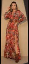 Vestido longo estampado