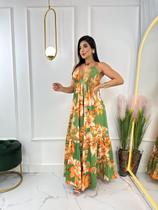 Vestido Longo Estampado Costa Nua Liz Vestido Longo Estampado Costa Nua Liz