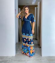 Vestido longo estampado