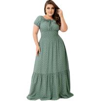 Vestido Longo Estampado Floral Liso Veste do 36 até 44 Moda