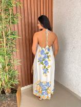 Vestido Longo Estampado Frente Unica