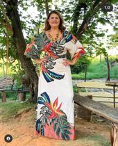 Vestido longo estampado Imagivan