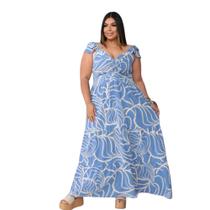 Vestido Longo Estampado Manguinha G1g2g3 E G4 1 geração