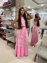 Vestido Longo Estampado Miss Flor ref: 701056 Vestido Longo Estampado Miss Flor ref: 701056