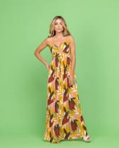 Vestido longo estampado