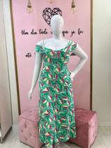Vestido longo estampado verde tamanho G Vestido longo estampado verde tamanho G