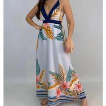 Vestido longo estampado