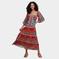 Vestido Longo Farm Lenço Nautico