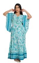 Vestido Longo Feminina Indiano De Seda Estampada 327 - Deeyaa Indiana