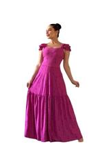 Vestido Longo Feminino 1 Maria Manga Babados