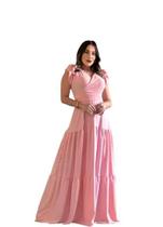Vestido Longo Feminino 2 Marias Transpassado no Busto Luxo