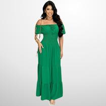 Vestido Longo Feminino Ciganinha Moda Evangélica Festa Luxo