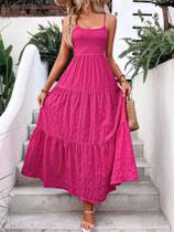 vestido longo feminino com alças cor rosa vestido longo feminino com alças cor rosa