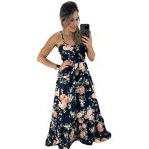 Vestido Longo Feminino com Decote no Busto até o Plus Size Vestido Longo Feminino com Decote no Busto até o Plus Size
