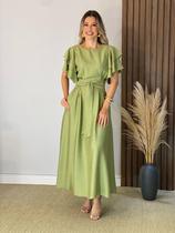 Vestido Longo Feminino Com Manga Modinha Atemporal Alfaiataria Vestido Longo Feminino Com Manga Modinha Atemporal Alfaiataria