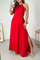 Vestido Longo Feminino Cor Vermelha Tamanho M