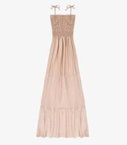 Vestido Longo Feminino De Lastex Duna Liso Select Bege Vestido Longo Feminino De Lastex Duna Liso Select Bege