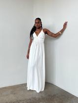Vestido Longo Feminino de Viscose Encorpada Renata