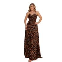 Vestido Longo Feminino Decote V Lástex Verão Vestido Longo Feminino Decote V Lástex Verão