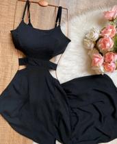 Vestido Longo Feminino em Viscolinho com Fenda e Recortes Vestido Longo Feminino em Viscolinho com Fenda e Recortes