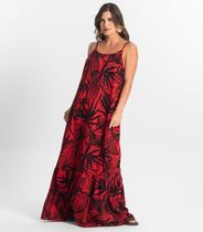 Vestido Longo Feminino Estampado Select Vermelho