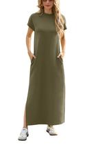 Vestido longo feminino GRECERELLE, casual de verão, verde militar