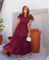 Vestido longo feminino marsala Vestido longo feminino marsala