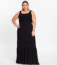 Vestido Longo Feminino Plus Size Secret Glam Preto Vestido Longo Feminino Plus Size Secret Glam Preto