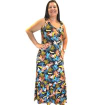 Vestido Longo Feminino Plus Size Soltinho Versátil