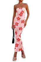 Vestido longo feminino PRETTYGARDEN, floral de verão 2025, bodycon