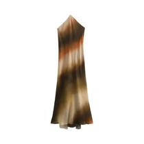 Vestido Longo Feminino Tie Dye Halter - Sem Mangas, Decote Ombro a Ombro e Sem Costas