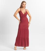 Vestido Longo Feminino Transpassado Select Vermelho