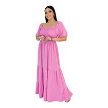 Vestido Longo Feminino Verão Casamento Três Maria Dia Moda Evangélico