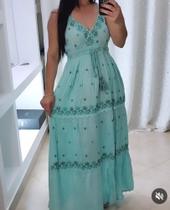 Vestido Longo Feminino Verde - Tam 42 Vestido Longo Feminino Verde - Tam 42