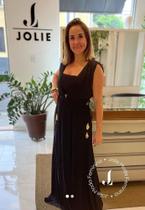 Vestido longo feminino, Vestido longo Feminino, cor preto, tamanho M, Dzarm, tecido malha