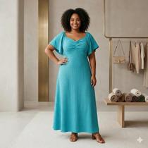 Vestido Longo Festa Feminino Plus size Blessed Elegante 2367 - G1