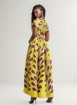Vestido Longo Festa Moda Afro Fenda Lateral Alça Versátil Vestido Longo Festa Moda Afro Fenda Lateral Alça Versátil