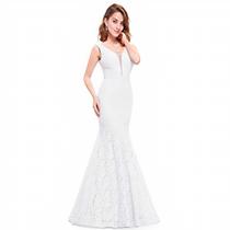 Vestido Longo Festa Noiva Madrinha Sereia Simples Renda Vestido Longo Festa Noiva Madrinha Sereia Simples Renda