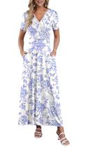 Vestido Longo Floral AUSELILY com Comprimento até o Tornozelo e Caimento Fluido Vestido Longo Floral AUSELILY com Comprimento até o Tornozelo e Caimento Fluido