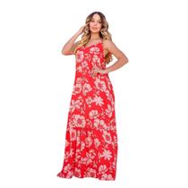 Vestido Longo Floral em Viscose TM EXG