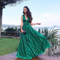 Vestido Longo Floral para Festa e Baile de Formatura - Tamanho P ao GG