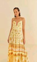 Vestido longo floral veraneio alcinha