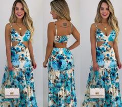Vestido Longo Florido Vestido Longo Florido