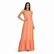 Vestido Longo Frente Única Decote Madrinha Noivado Convidada Longo