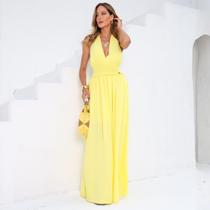 Vestido Longo Frente Única Feminina Revanche Huanta Vestido Longo Frente Única Feminina Revanche Huanta