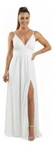 Vestido Longo Glamouroso Com Fenda - Formaturas E Casamentos