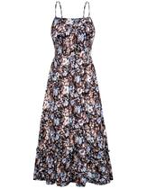 Vestido longo GRACE KARIN casual sem mangas com alça espaguete