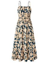 Vestido longo GRACE KARIN com estampa floral sem mangas para mulheres